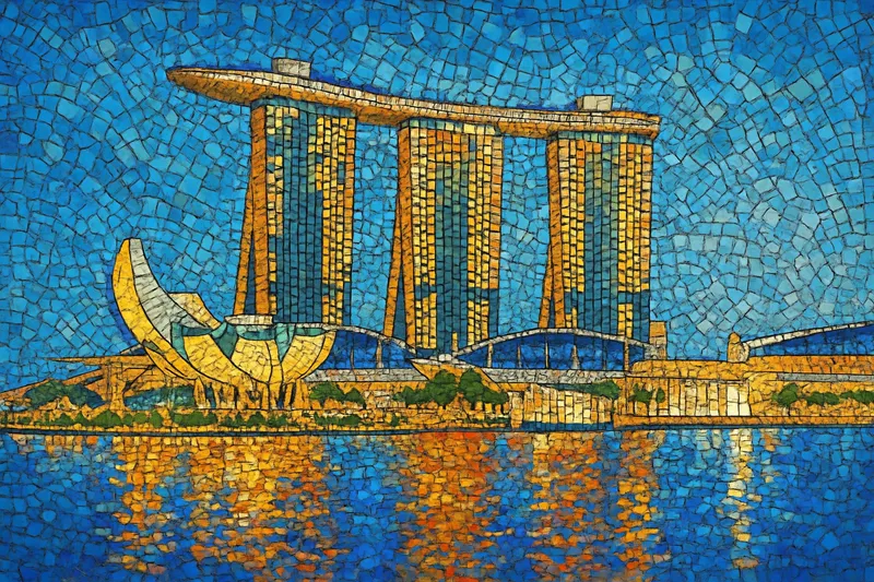 Mosaic Art at Marina Bay Sands, Singapore