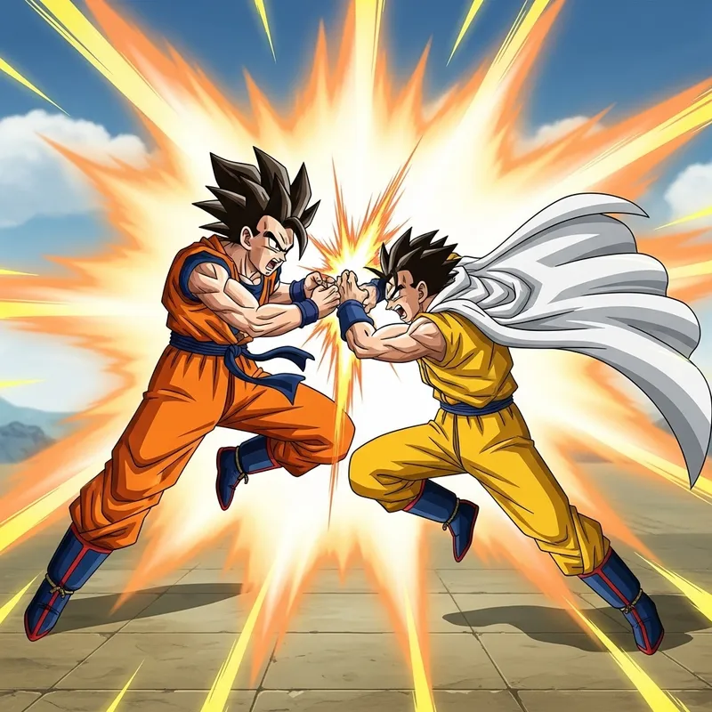 Epic Clash of Goku and Saitama: Manga Battle Explosion
