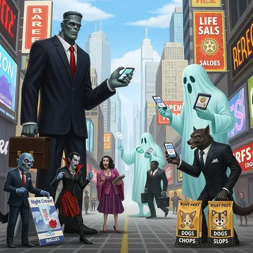 Monster Sales Reps: A Bizarre Corporate Universe