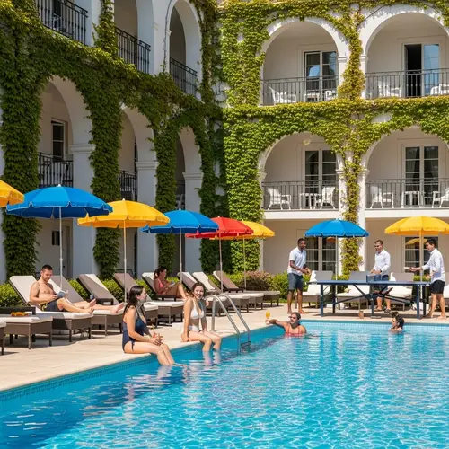 Summer Memories at European-Style Resort | Colorful Terraces & Poolside Fun