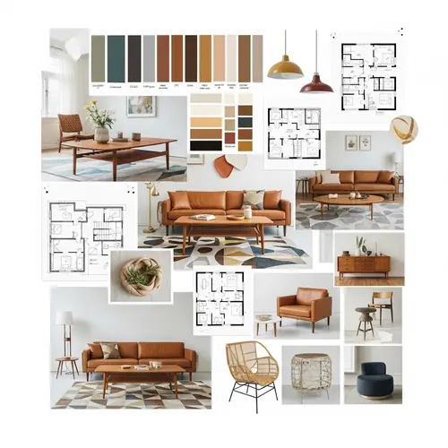 Mid-Century Modern Interior Design Mood Board