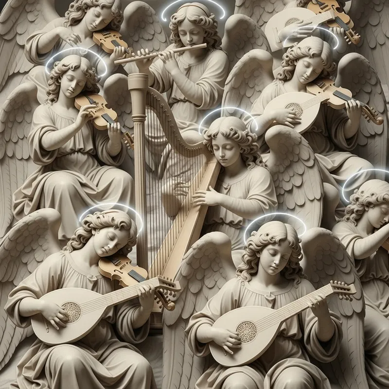 Marble Angels: Sleeping Renaissance Sculptures Playing Instruments in 432 HZ