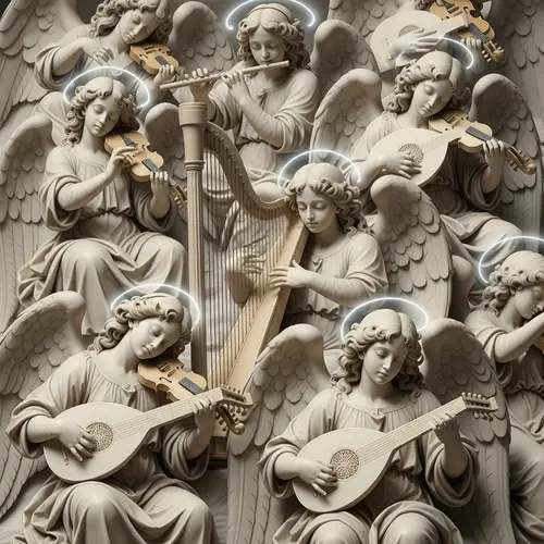 Marble Angels: Renaissance Sculptures Playing Instruments at 432 HZ