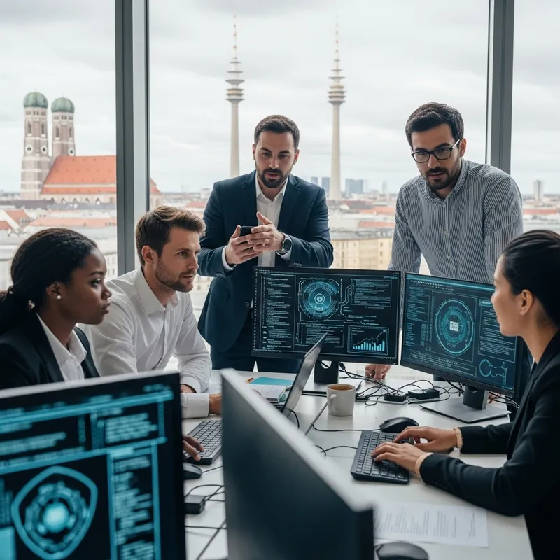 Diverse Team Engages in Cybersecurity Drill in Munich