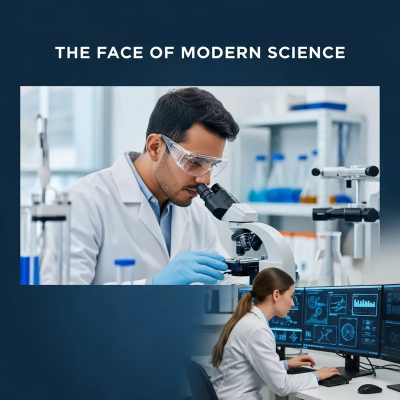 Modern-Day Scientists: Hispanic Male and Caucasian Female in Lab Setting