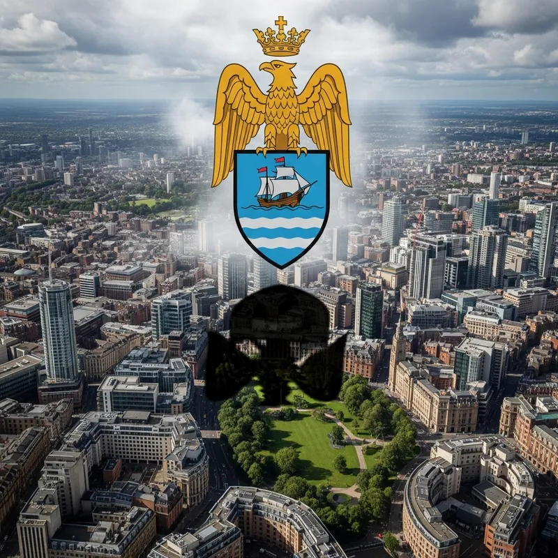 Manchester City FC Soaring Over City Centre Manchester City FC Soaring Over City Centre