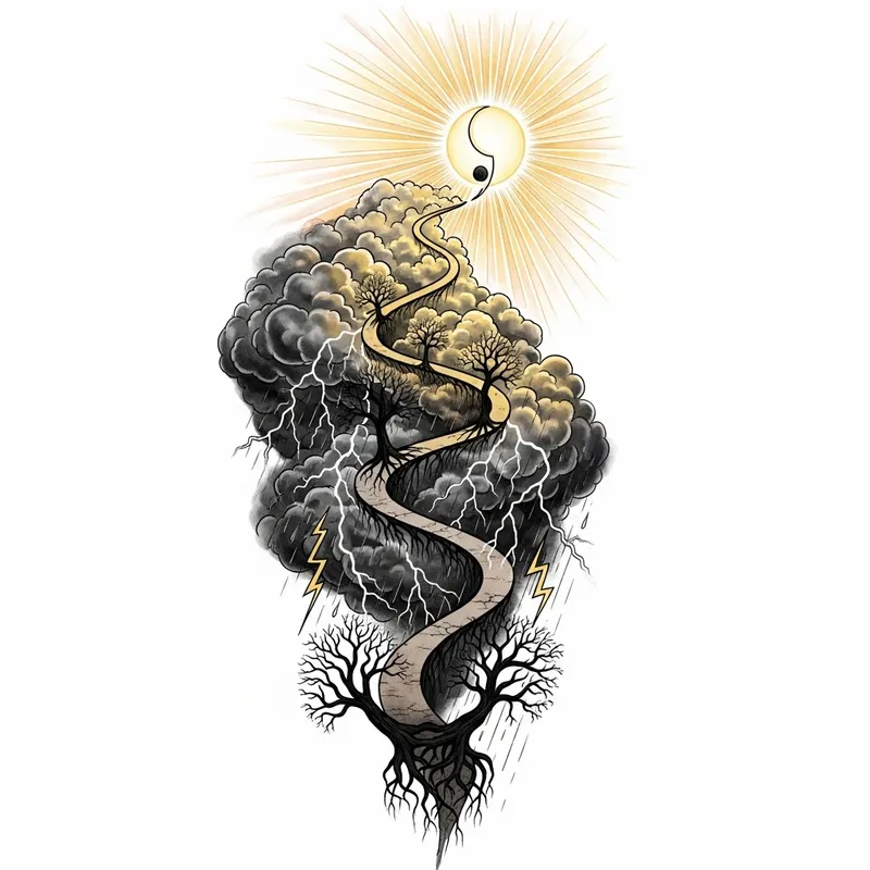 Tattoo Designs for Overcoming Depression Journey