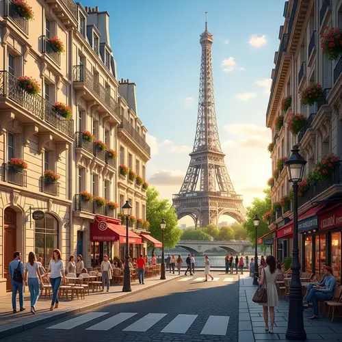 Springtime in Paris: Eiffel Tower, Cobblestone Streets & River Seine