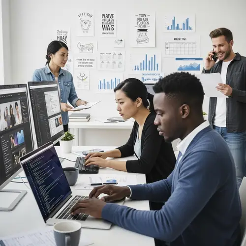 Professional Website Creation Team at Work