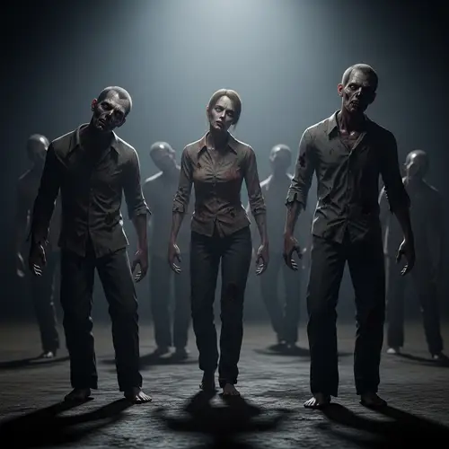 Eerie Zombies in a Horror Scene - 8k Ultra-High Resolution