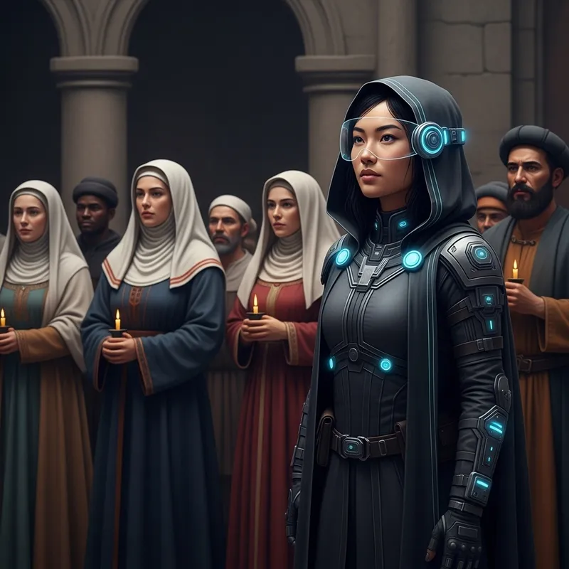 Time Traveler Witnessing Historical Religious Event