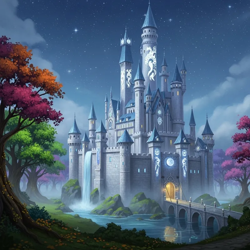 Enchanted Castle Fantasy | Mystical Moonstone Walls & Enchanted Forest