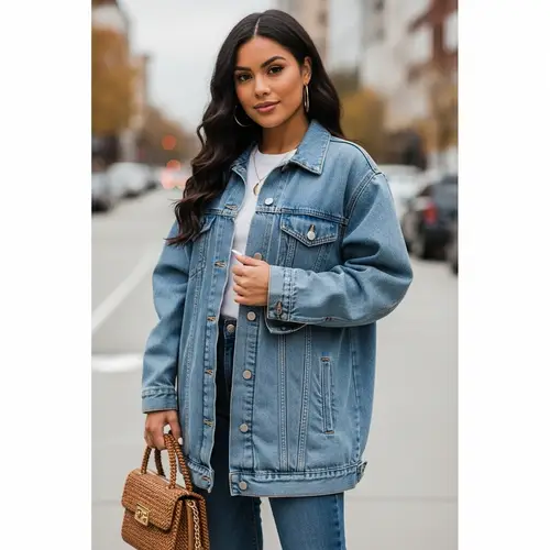 Stylish Oversized Denim Jacket for Women | Dokotoo