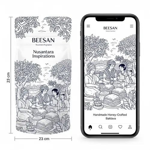 Handmade Honey-Crafted Baklava Illustration | Nusantara Cultures