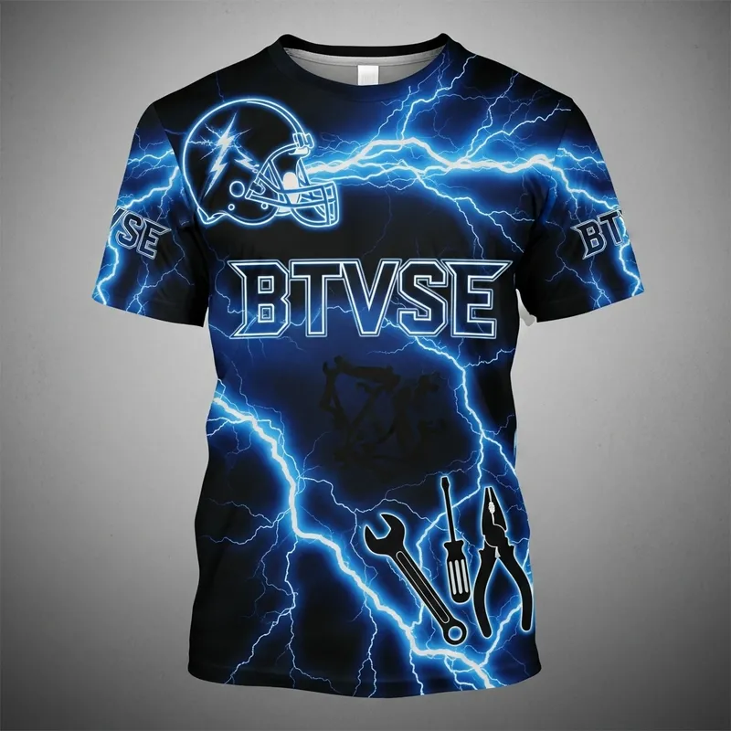 Electricity-Themed Football Shirt with BTVSE Design
