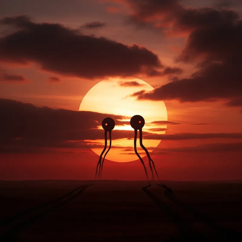 Ghastly Sun: Eerie Shadows & Ominous Glow