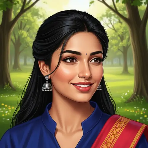 Captivating Young Woman in Serene Setting | South Asian Beauty