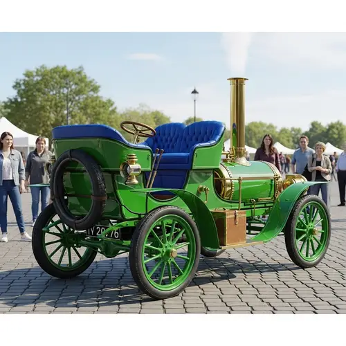Vintage Steam Car - Classic Era Automobile Image