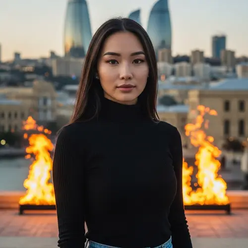 Captivating Cityscape Portrait in Baku, Azerbaijan