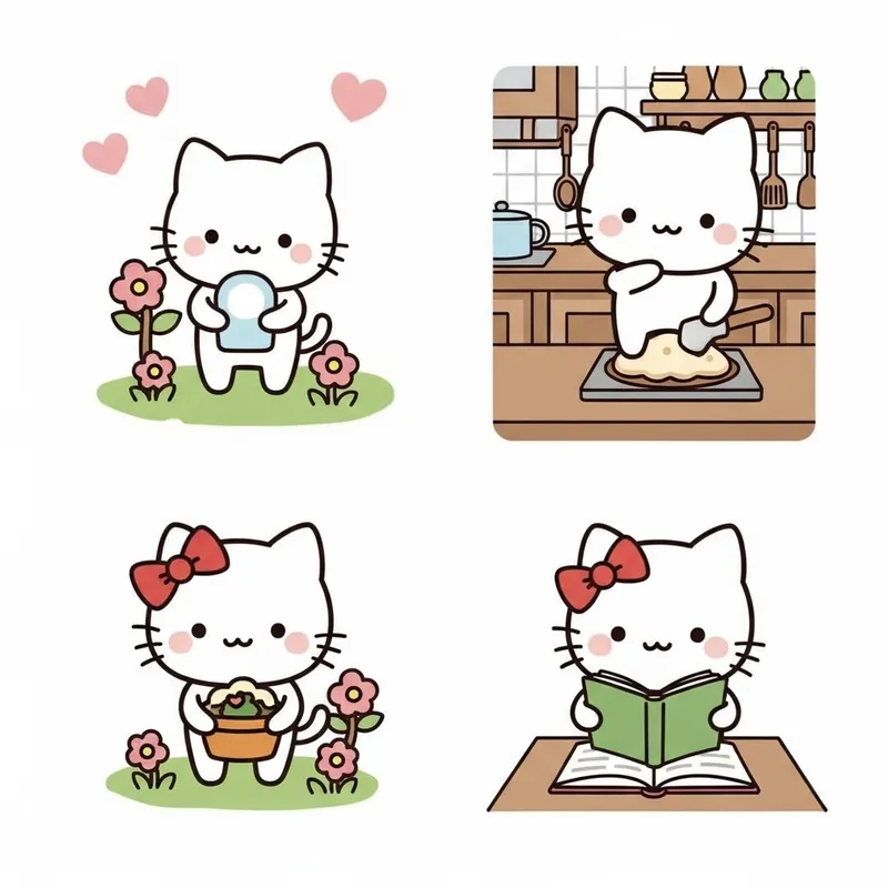 Hello Kitty - The Cute White Cartoon Cat