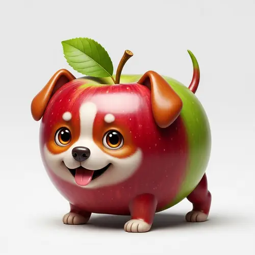 Apple Dog Emoji: Cute Canine Fruit Fusion