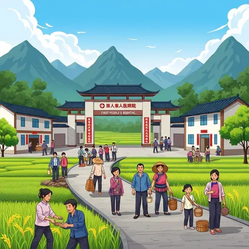 Rural Landscape Scene in Western Ridge County | Traditional Chinese Architecture