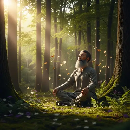 Find Inner Peace in Beautiful Forest Meditation Scene