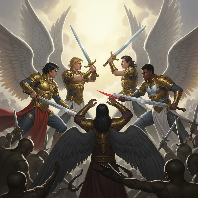Epic Battle of Archangels vs Fallen Angels and Satan