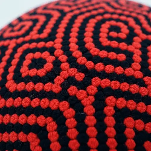 Caucasian Energy Abstract Art | Eurasia Knitted Fur Dots