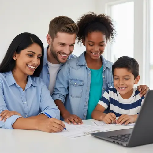 Diverse Family Securing Mortgage for Suburban Home | Home Venture