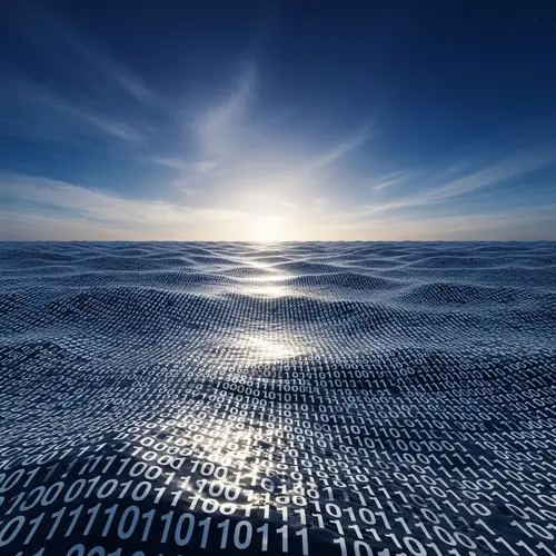 Binary Code Data Sea | Information Flows in 0s & 1s