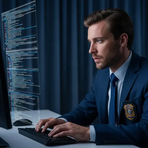 Male Cyber Security Expert Tracking Viral Ransomware | FBI Specialist