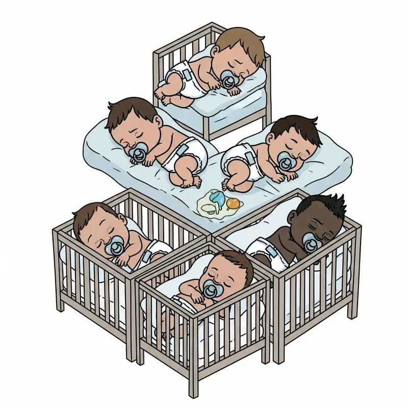 Newborn Among Us Baby in Crib Animated Caricatures Newborn Among Us Baby in Crib Animated Caricatures