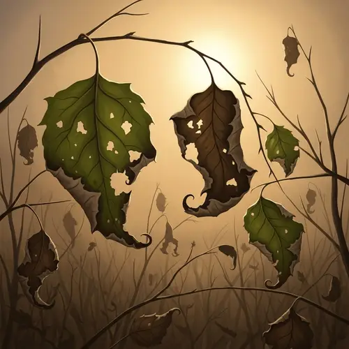 Drought-Affected Leaves in Abstract Style