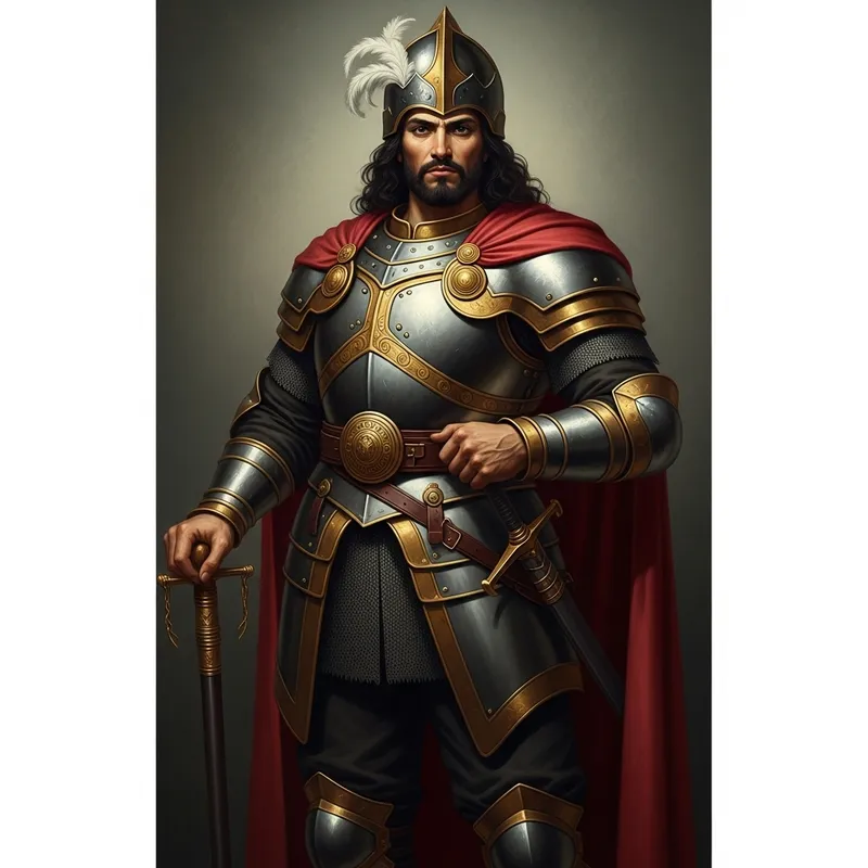 Powerful and Mighty Portrait in Classic Oil Painting Style