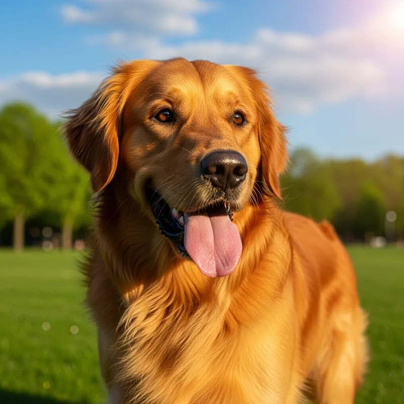 Adorable Dog in Lush Park | Resting or Refreshing Pup