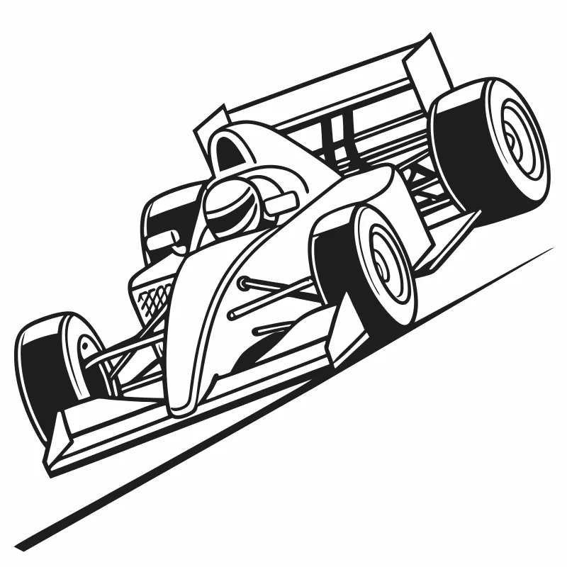 Free Formula 1 Bolid Coloring Page