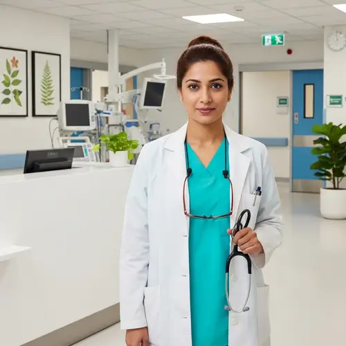 Experienced Female Doctor in Modern Hospital
