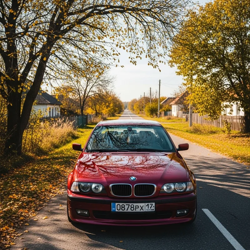 Moldova's Scenic Drive with a Maroon BMW