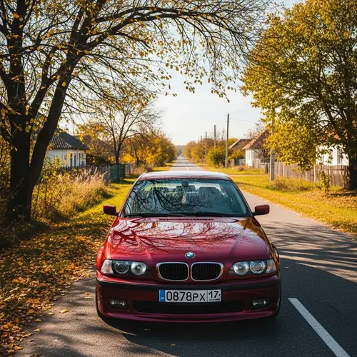 Moldova's Scenic Drive with a Maroon BMW