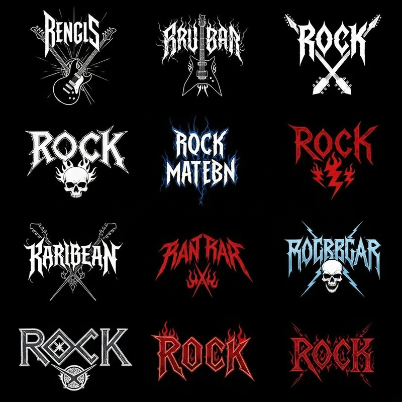 Fictitious Rock and Metal Band Logos | Unique Styling and Themes