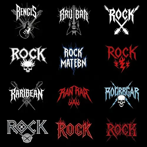 Unique Rock and Metal Band Logos | Diverse Styling and Themes