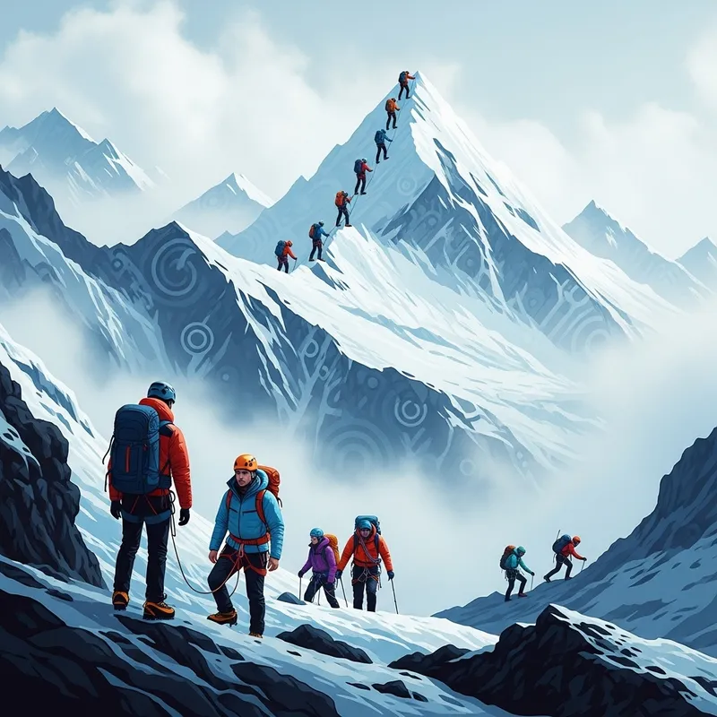 Adventurous Mountain Expedition | Daring Journey Abstract