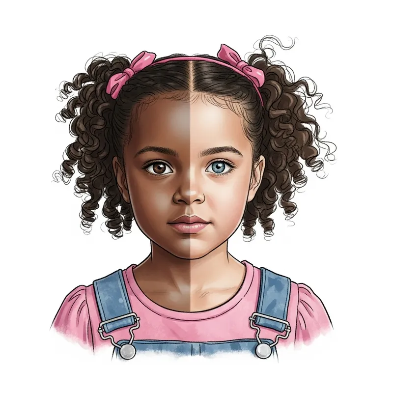 A Dazzling Portrait of a 7-Year-Old Girl with Halle Berry, Brad Pitt, and Denzel Washington