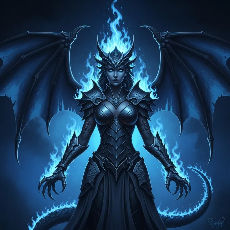 Mystical Dragon-Witch: Blue Flame, Strength, and Mystery Mystical Dragon-Witch: Blue Flame, Strength, and Mystery