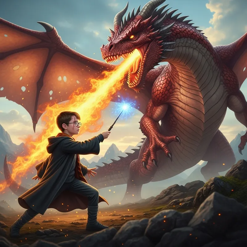 Harry Potter Battles Dragon: Magical Showdown | Thrill Seekers