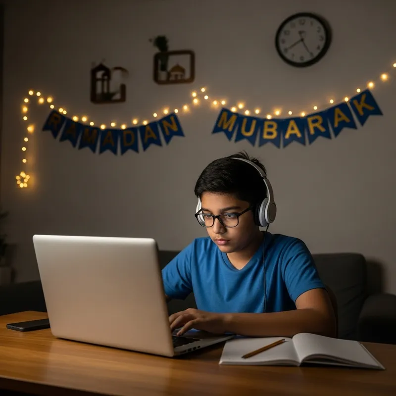 Late Night Study Session | Online Learning with Ramadan Theme