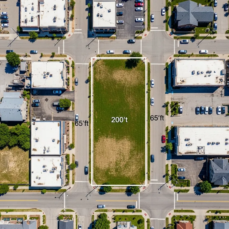 Urban Lot Plan: Spacious 200ft x 65ft Dimensions