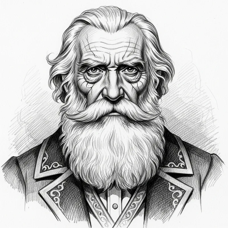Leo Tolstoy Portrait Pencil Drawing Leo Tolstoy Portrait Pencil Drawing
