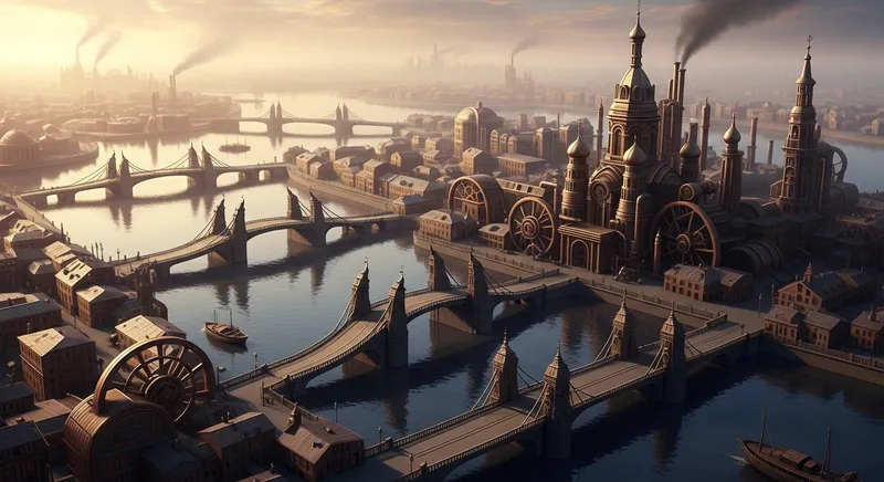 Stunning Steampunk Cityscape of St. Petersburg